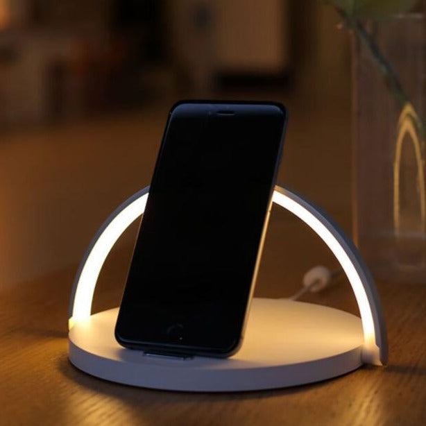 Wooden Wireless Charger Lamp