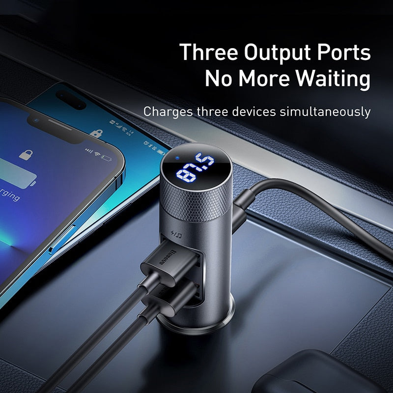 Baseus Car Charger with FM Transmitter