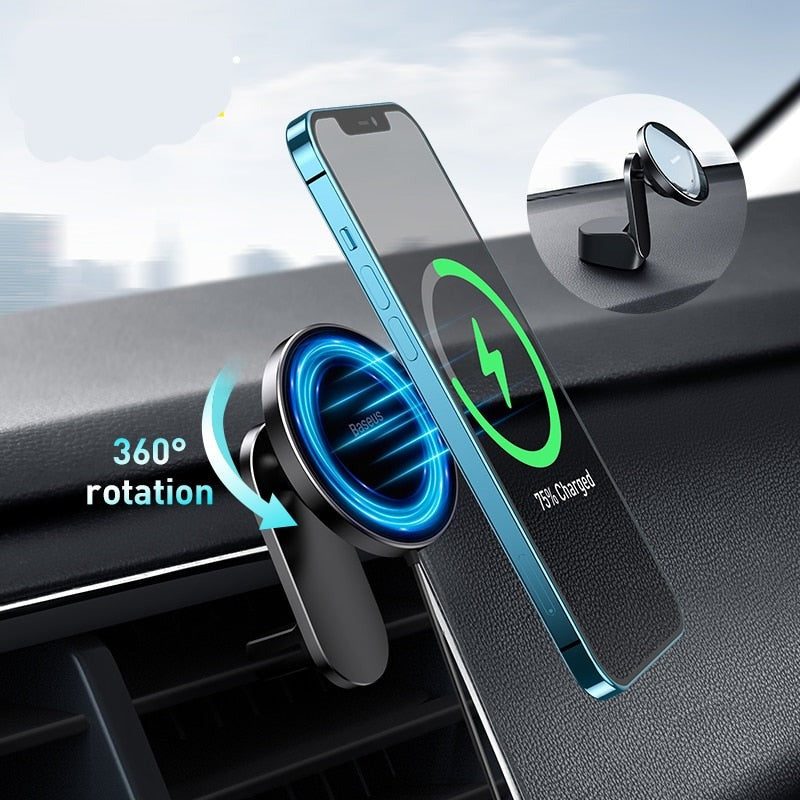 Magnetic Car Phone Holder Wireless Charger